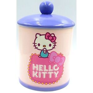 HELLO KITTY Ceramic Cookie Kukkī Canister Jar w/ Lid 2024 Kawaii Sanrio